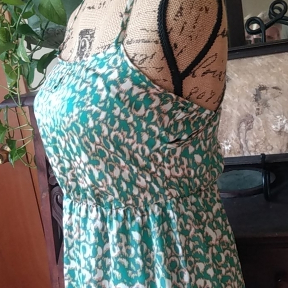 Collective Concepts Jade Green Graphic Print High Low Dress - Picture 4 of 8